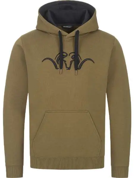 Blaser Hoody mit Angali-Logo in kaki Frontansicht