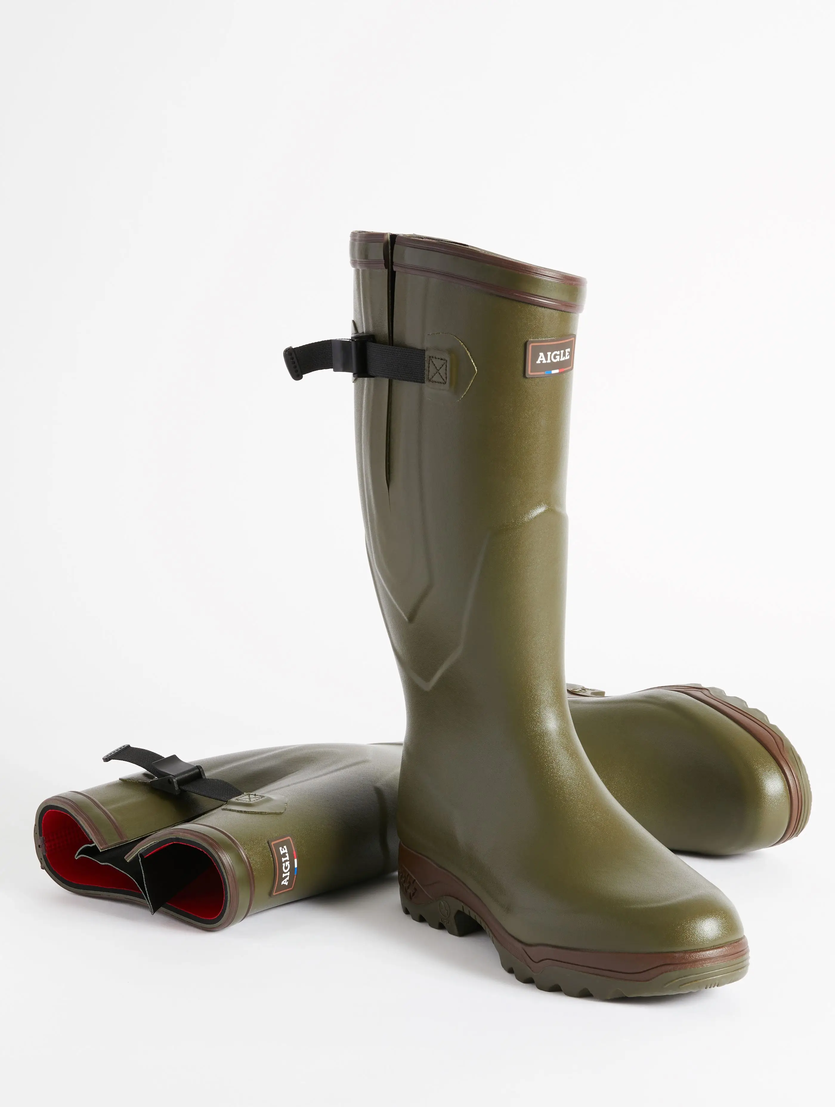 Aigle ISO Gummistiefel in Khaki Front