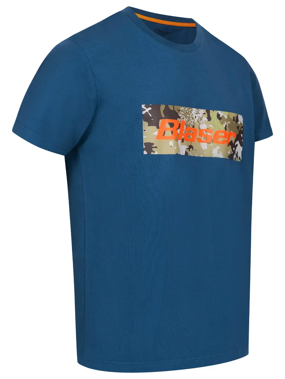 Blaser-T-Shirt in Blau mit Print Seitenansicht