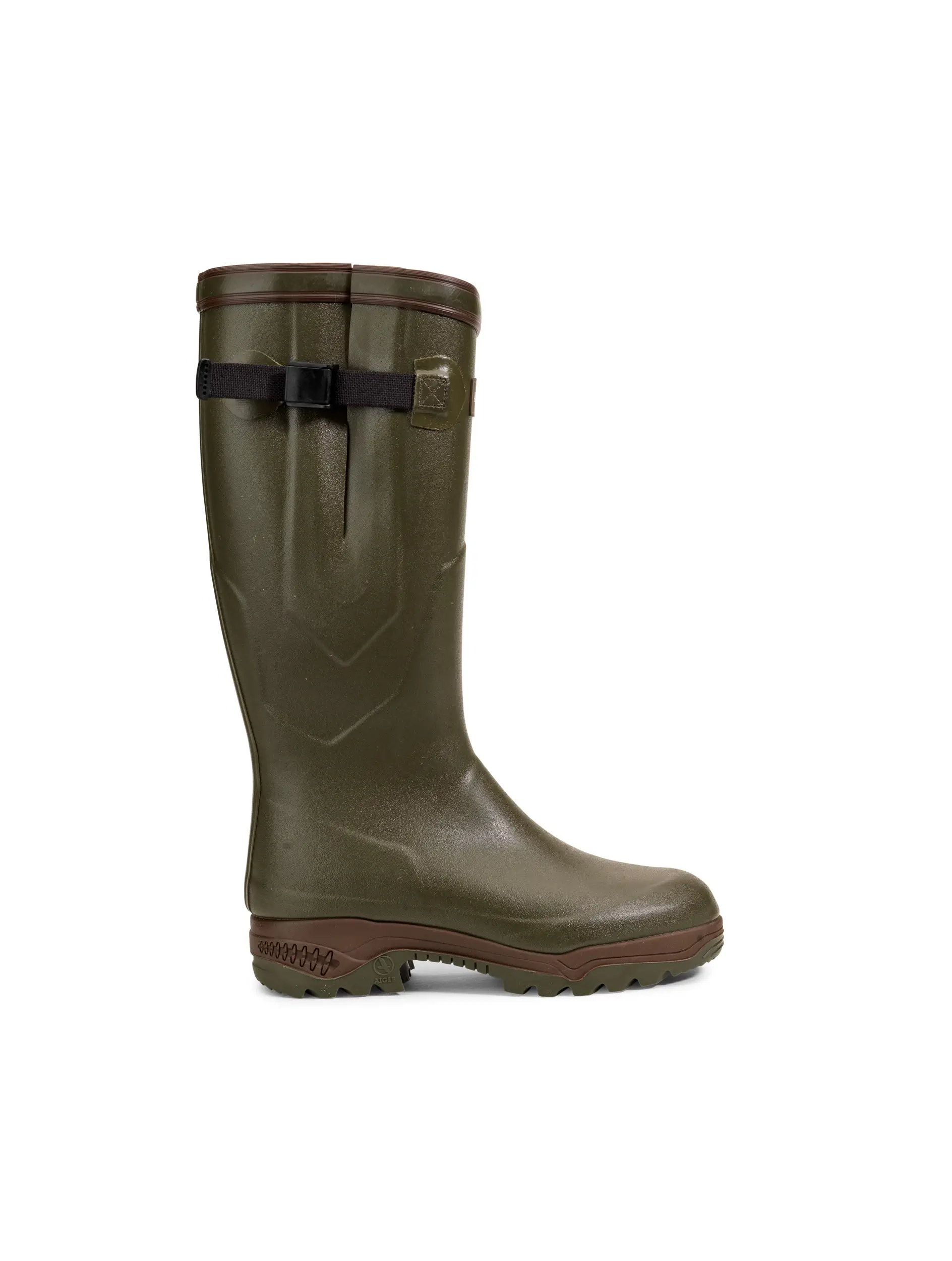 Aigle ISO Gummistiefel in Khaki Seitenansicht