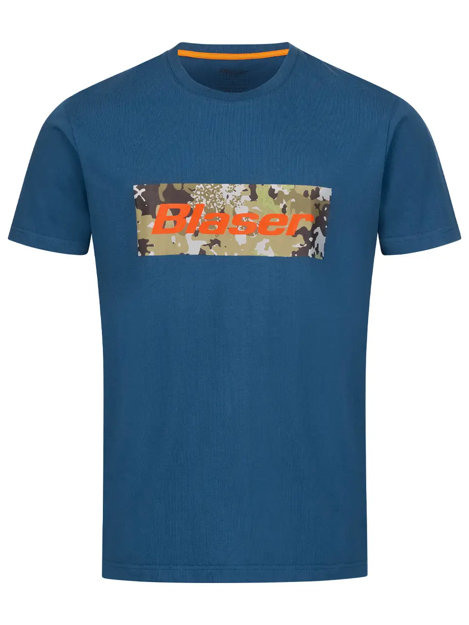 Blaser-T-Shirt in Blau mit Print Frontansicht