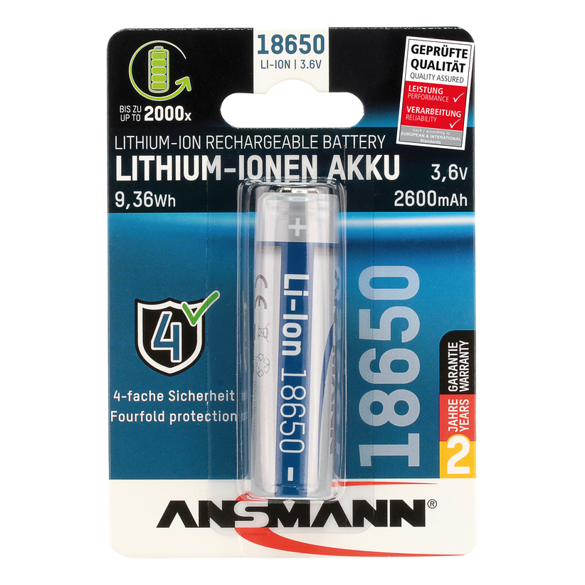 Ansmann Lithium-Ionen Akku 18650