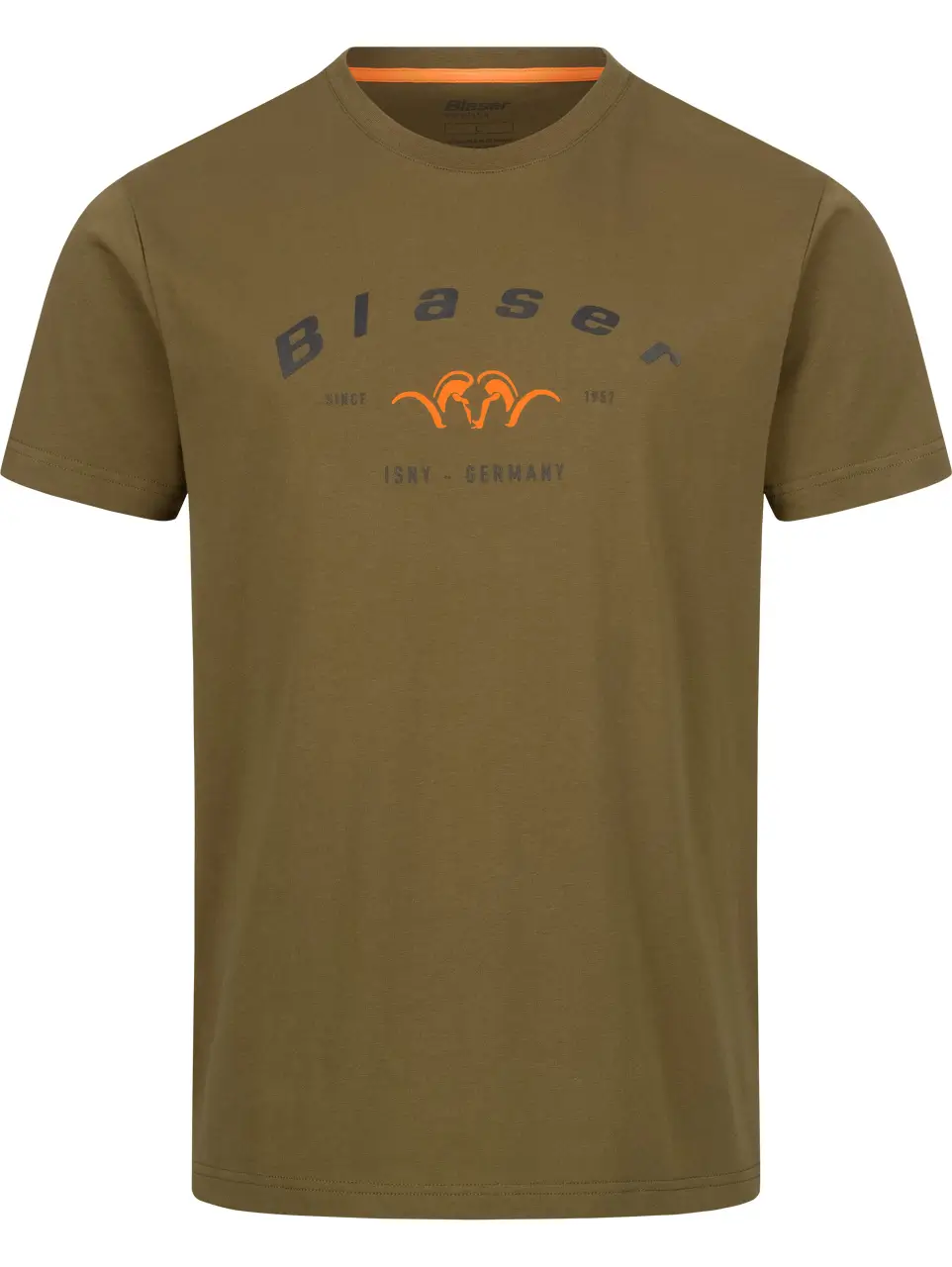 Blaser T-Shirt in grün mit Print Frontalansicht