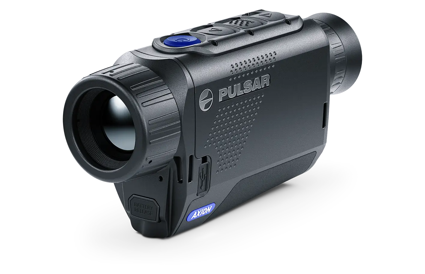 Pulsar Axion XM30f mit seitlichem Blick auf Objektiv